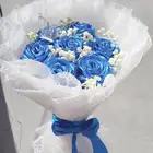بوكيه ورد ساتان لمسة ناعمة تدوم للأبد مصنوعة يدويا