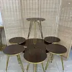 أطقم طاولات خدمة خشب 7 قطع و 5 قطع