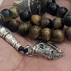 خاتم عقيق يماني ممتاز صياغة 925 مع المسباح عقيق يماني