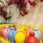 Smallsized pottery piggy banks