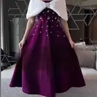 فستان كرزي بفرو ابيض مقاس m