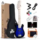 قيتار كهربائي لم يستخدم معه سماعة وأوتار جديدة