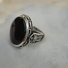 خاتم فضة جزع يشف بالكامل صياغة سليم