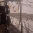 رفوف استيل شبك