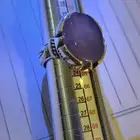 خاتم فضة عقيق بنفسجي