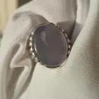 خاتم فضة عقيق لون جميل