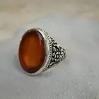 خاتم فضة عقيق صياغة جميله