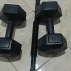 2 دمبل 5 كيلو وعصا تمارين