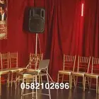 سماعات واستيجات مضيئة وليازر للحفلات