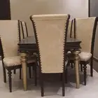 طاولة طعام 8 كراسي ظهر طويل فاخرة