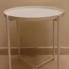 طاولة جانبية بصينية بيضاء GLADOM
