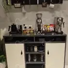 ركن قهوة لون بيج مع بني