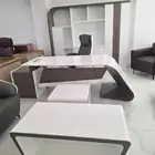 مكتب مدير فخم طقم كامل اثاث مكتبي كامل كراسي دولاب طاولة