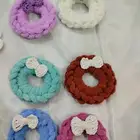 ربطاط شعر أنيقة متعددة الألوان بخيوط البافي