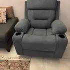 كنبة استرخاء هزاز دوار مع حاملي أكواب