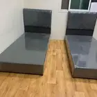 سرير خشب قماش جلد