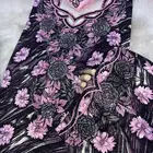 مخاوير قطع غير مخيطة تطريز على الصدر والاكمام