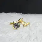 متجر_كاتشي أزرار أكمام دائرية بنمط أشعة وشعار النجمة