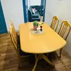 Dining table with 4 chair for sale one chair need small rep