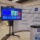 حامل تلفزيون متنقل بكفرات للجلسات الخارجيه