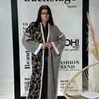 عبايه تريكو صوف مع شال منفصل (صناعه سوريه)