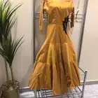 فستان سهرة لون ذهبي