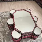 كنب للبيع شبه جديد مع طاوله