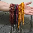 سبح مسكي خام جيد كركوشة تلبيس فضة