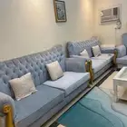 كنب 6 قطع وستارة وطاولة