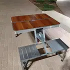 للبيع طاوله قابله للطي مدمجه 4 كراسي