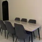 طاولة طعام رخام مع 6 كراسي