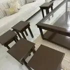 طاوله كبيره للمجلس دورين من فوق زجاجي