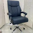 كرسي جلد متحرك و ثابت فخم