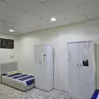 دولاب ملابس خشب بابين الون ابيض و بني جديد