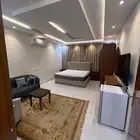 للايجار شهري شقة مفروشة غرفه وصالة حي الرمال