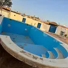مسبح فيبر انارة مع فلتر و زجاج مع المسبح