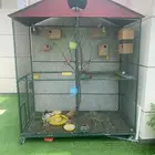 طيور روز و قفص كبير للطيور