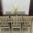 طاولة طعام ( سفرة ) ست كراسي من هوم بوكس جيدة