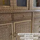 فاترينا شغل دمشقي موزاييك مطعم بالصدف انتيك وزجاج مشغول