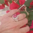 خاتم ملكي ياقوت افريقي اصلي و سبحة بعظم الجمل