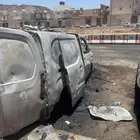 سيارة بيجو 2023 بارتنر محترقة بلكامل في المدينة المنور