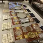 صفرة طعام ارضيه من الخشب