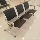 كرسي انتظار جلد 3 مقعد و كنب جلد