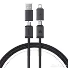 Baseus 4-in-1 كابل شحن سريع 60 واط U C إلى C L 0.6 متر 1