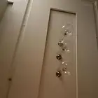 مصباح معلق شفاف طلاء نحاسي