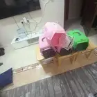 يوجد لدينا ثلاث اقفاص للقطط والارانب