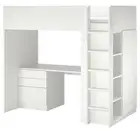 سرير ايكيا مع مكتب ودولاب وادراج