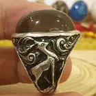 خاتم عقيق يماني كرزي قبه فاخر ومميز