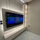 ديكور شاشه مع رف جانبي من اعمالي