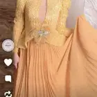 فستان سهره اصفر انيق